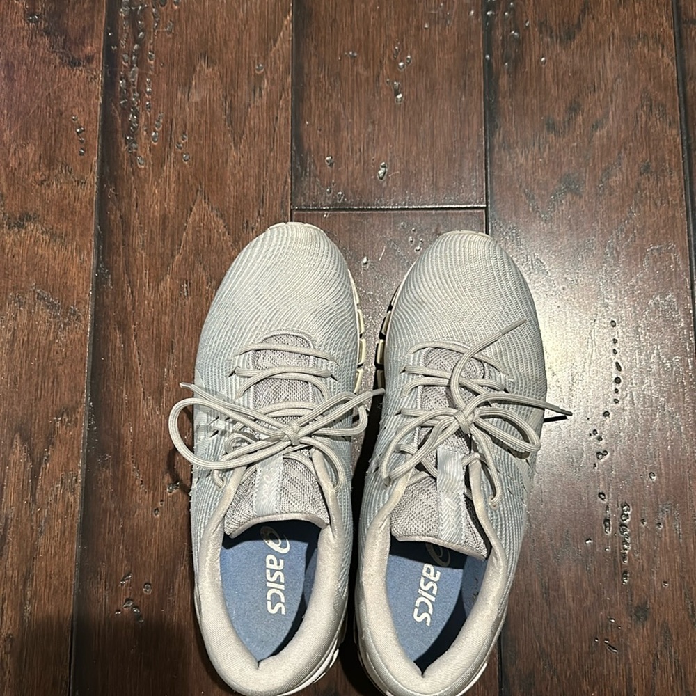 Gray ASICS sneakers